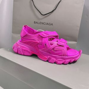 Balenciaga Track Sandals Rubber Unisex In Rose