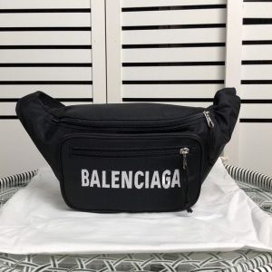 Balenciaga Wheel Beltpack Canvas In Black/White