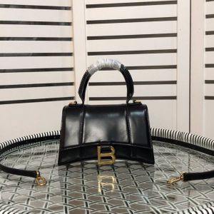 Balenciaga XS Hourglass Handbag Calfskin In Black