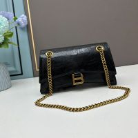 Balenciaga Small Crush Chain Bag In Crushed Calfskin Black