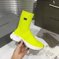 Balenciaga Speed 3.0 Sneakers Unisex High Monocolor Knit Green