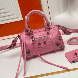 Balenciaga Mini Le Cagole Duffle Bag In Arena Lambskin Pink