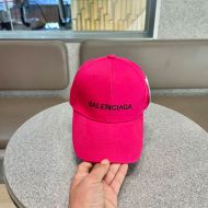 Balenciaga Classic Embroidered Logo Cap In Pink