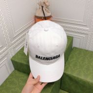 Balenciaga Embroidered Logo Baseball Cap In White