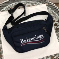 Balenciaga Explorer Beltpack Political Campaign Nylon In Navy Blue