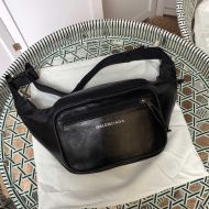 Balenciaga Explorer Beltpack Waxyskin In Black