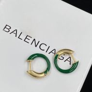 Balenciaga Force Earrings In Green
