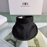 Balenciaga Hacker Allover Logo Macro Empty Top Hat In Black