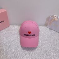 Balenciaga Heart Embroidered Baseball Cap In Pink