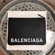 Balenciaga Large Cash Pouch Calfskin In Black