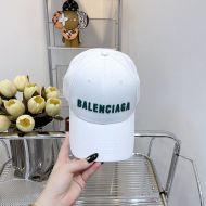 Balenciaga Logo Classic Baseball Cap In White