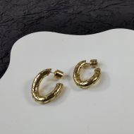 Balenciaga Logo Earrings In Gold