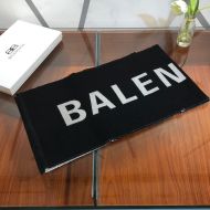 Balenciaga Logo Scarf Cashmere In Black
