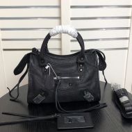 Balenciaga Mini Classic City Shoulder Bag Goatskin In Black