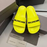 Balenciaga Pool Slides Unisex In Lemon