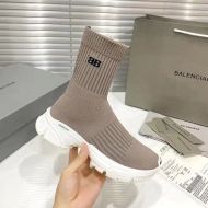 Balenciaga Speed 3.0 Sneakers High Monocolor Knit Unisex In Taupe