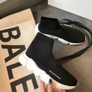 Balenciaga Speed Sneakers Knit Unisex In Black/White