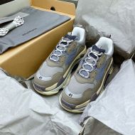 Balenciaga Triple S Sneakers Multi-Patches Unisex In Taupe/Gray