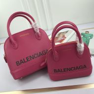 Balenciaga Ville Handbag Grained Leather In Rose