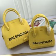 Balenciaga Ville Handbag Grained Leather In Yellow