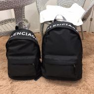 Balenciaga Wheel Backpack Nylon In Black/White
