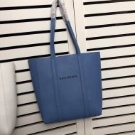Balenciaga XS Everyday Tote Bag Grained Calfskin In Blue