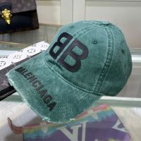 Balenciaga BB Logo Baseball Cap In Green