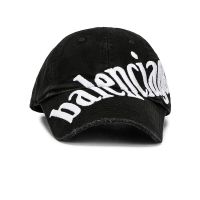 Balenciaga Diagonal Cap Cotton Drill In Black