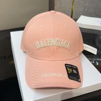 Balenciaga Logo Label Baseball Cap Cotton In Light Pink
